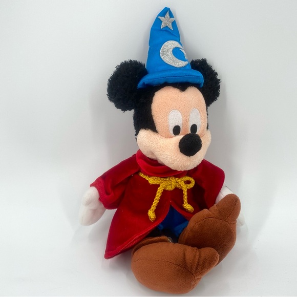 Disneyland Magic Wizard Mickey Mouse Plush Stuffed Animal Toy Sorcerer 12”. - Picture 1 of 12